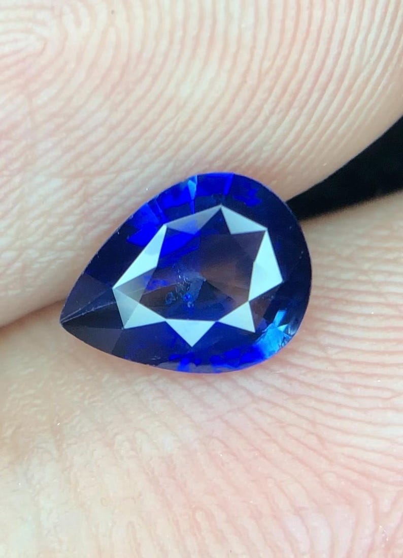 Royal Blue Sapphire 1.00ct Pear-shaped, faceted — Natural Royal blue Gemstone - photo 4