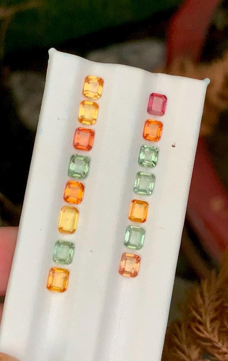 Sapphire 6.30ct Mixed Faceted Cuts — Natural Multi Color (mixed vibrant shades) Gemstone - photo 2