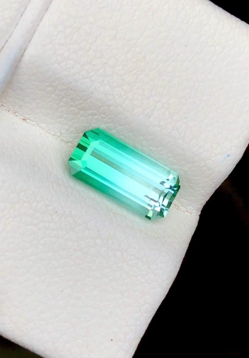 Bi-Color Tourmaline 1.55ct Emerald cut (faceted) — Natural Bi-color (pink and green) Gemstone - photo 4