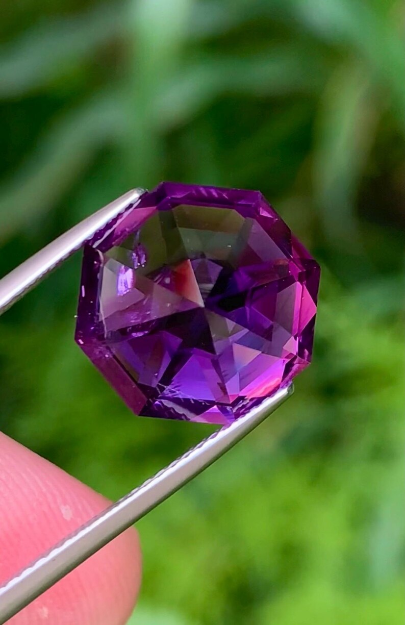 Amethyst 8.55ct Precision Faceted — Natural Rich Royal Purple Gemstone - photo 4