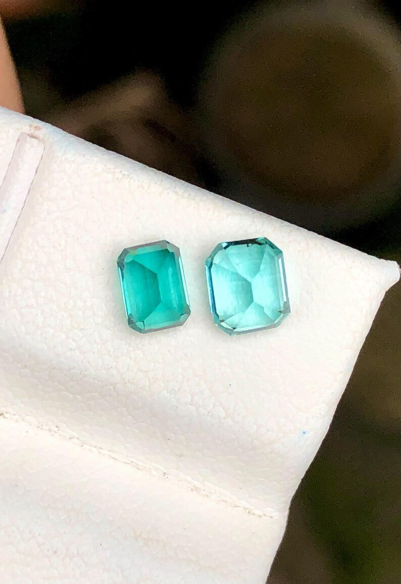 Tourmaline 1.20ct Emerald-cut (faceted) — Natural Lagoon & Seafoam Blue Gemstone - photo 6