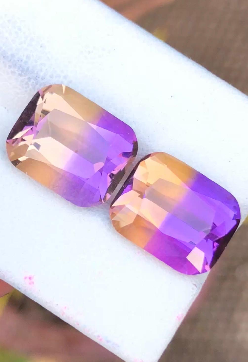 Ametrine 16.10ct Faceted — Natural Purple & golden yellow Gemstone - photo 2
