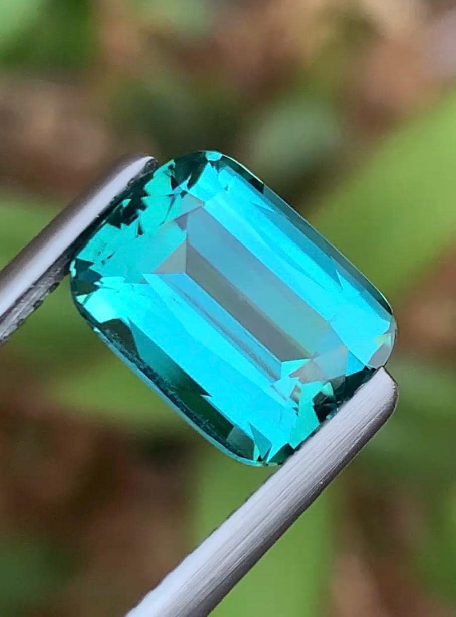 Tourmaline 3.30ct emerald-cut — Natural Lagoon Gemstone - photo 1