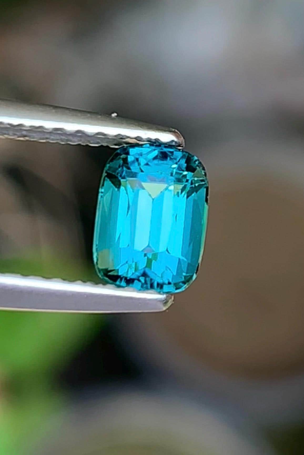 Tourmaline 0.85ct Cushion — Natural Blue Gemstone - photo 2
