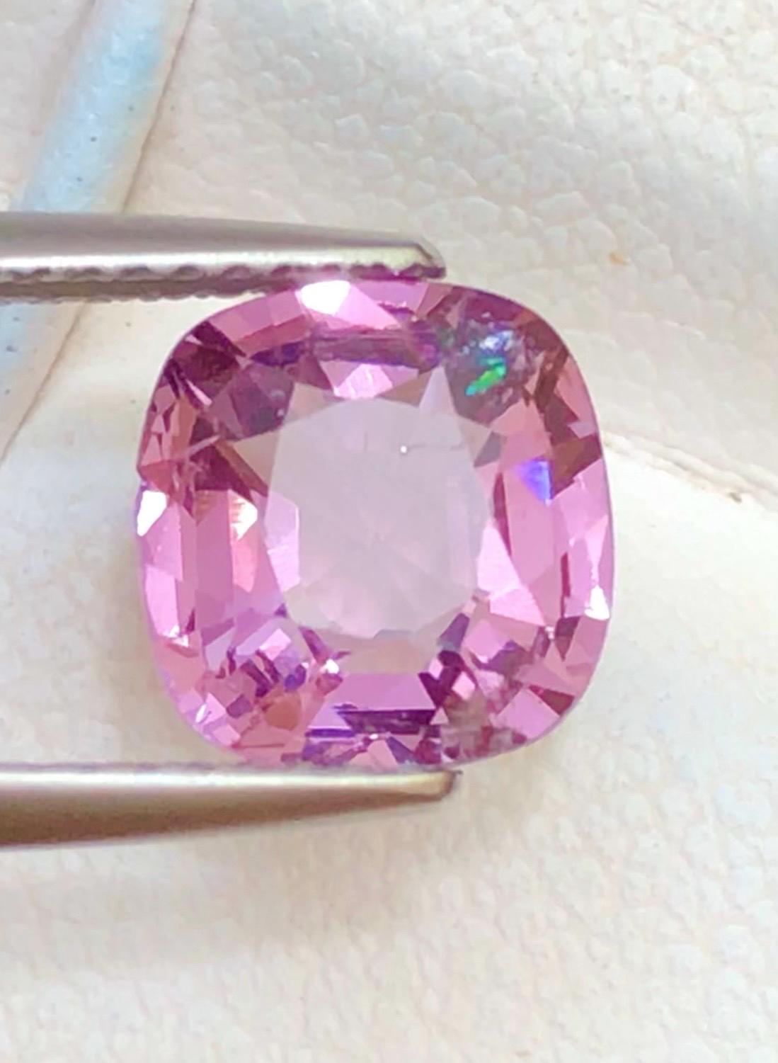 Spinel 2.25ct Cushion — Natural Purplish pink Gemstone - photo 2