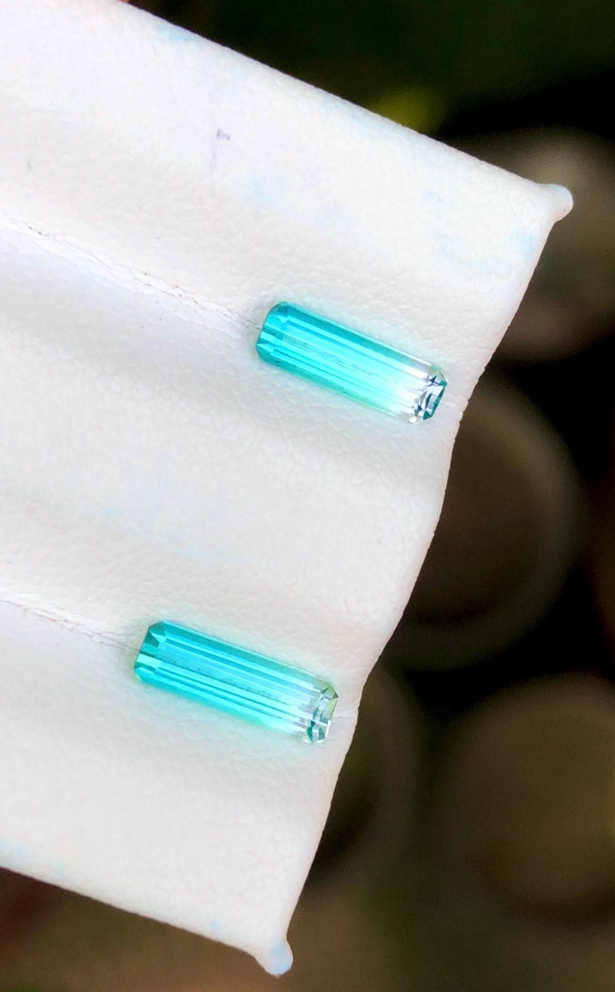 Bi-Color Tourmaline 1.30ct Baguette — Natural Lagoon Gemstone - photo 1