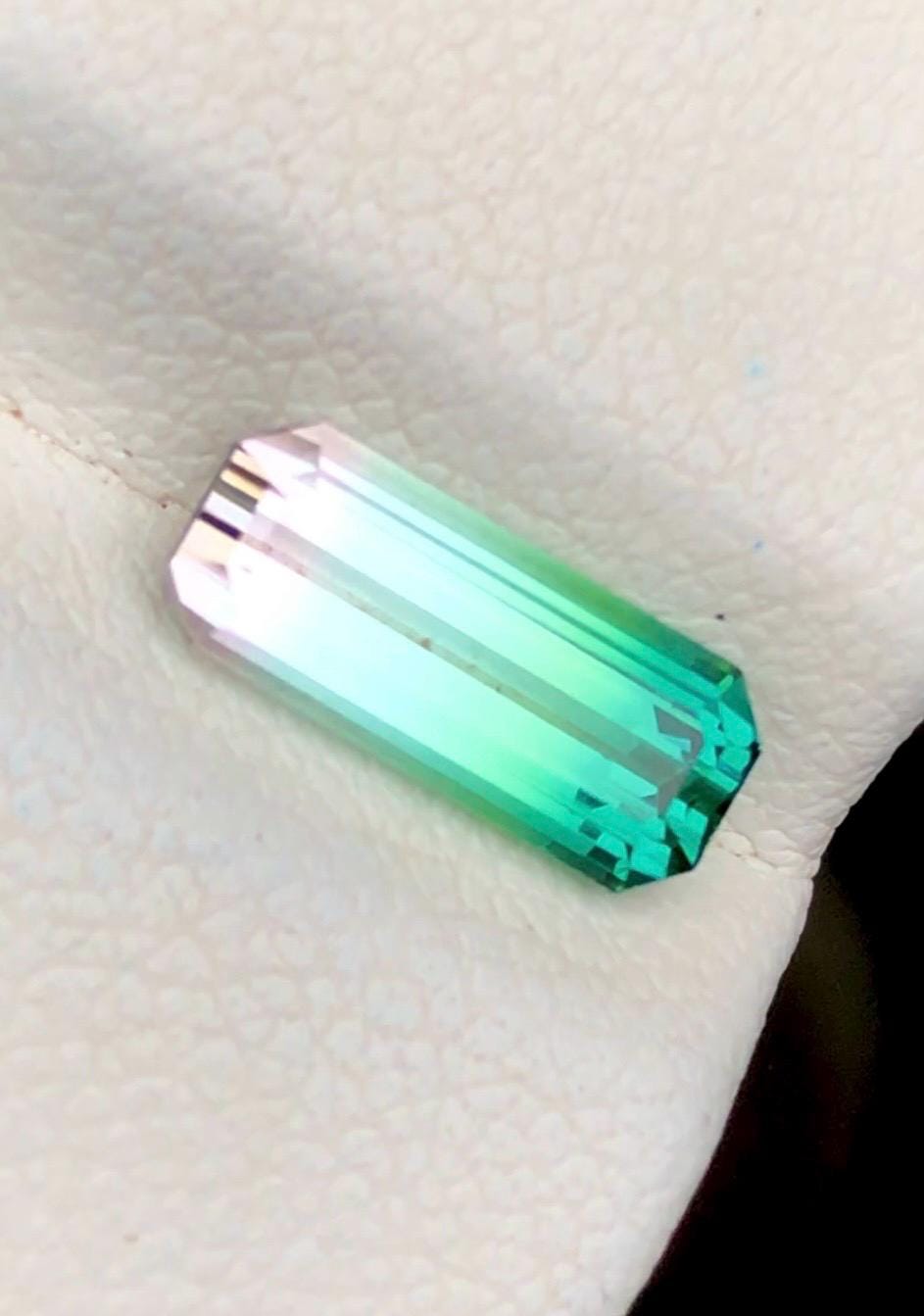 Watermelon Tourmaline 1.60ct Faceted — Natural Tri-colour pink & green Gemstone - photo 1
