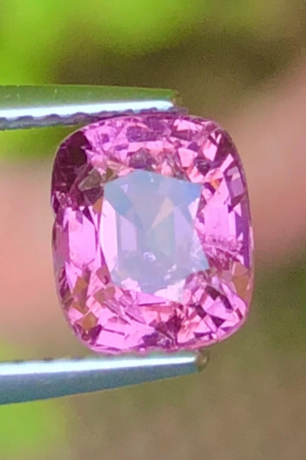 Spinel 1.50ct Cushion — Natural Purple Gemstone - photo 1