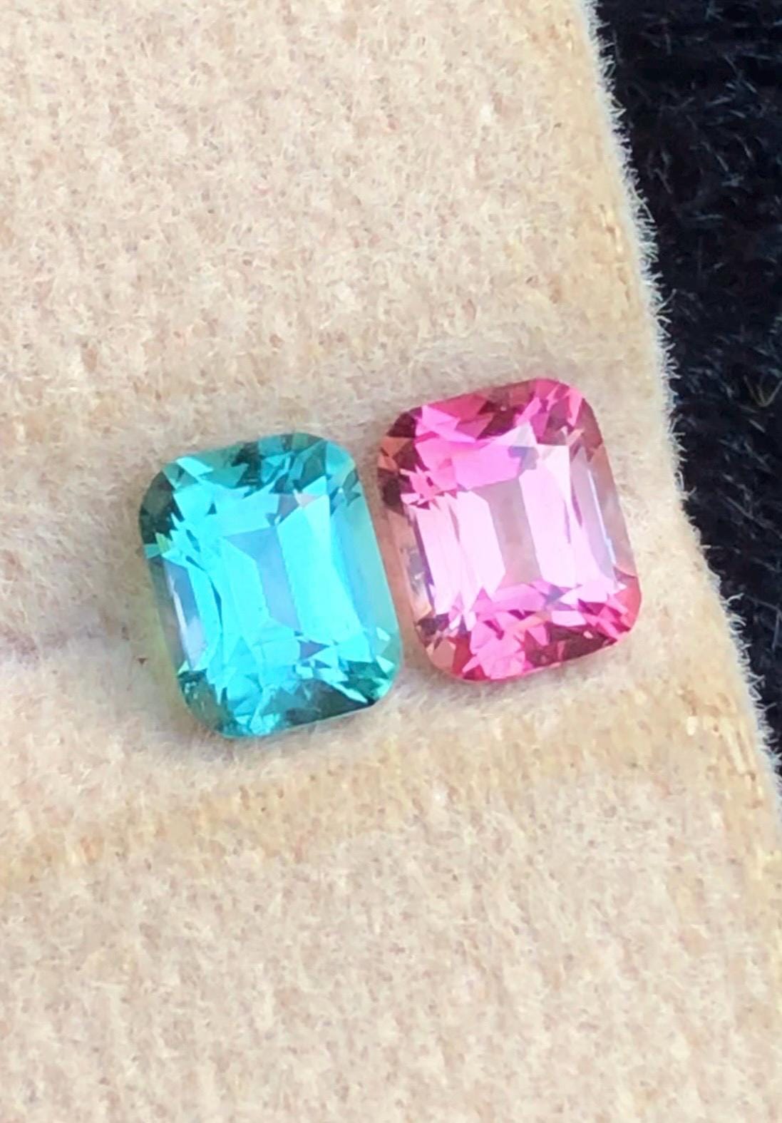 Tourmaline 1.50ct Faceted — Natural Pink & lagoon Gemstone - photo 1