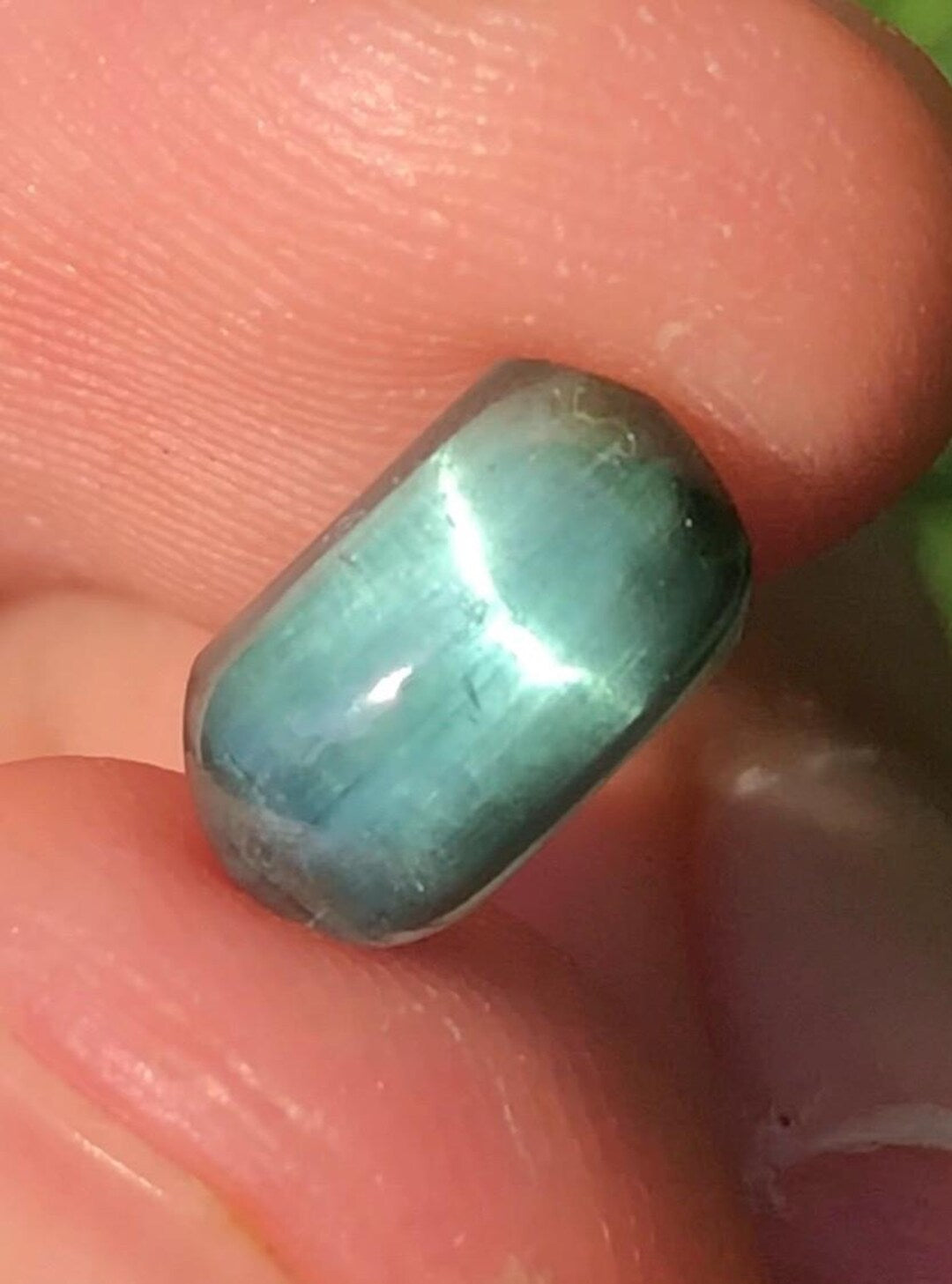 Cat's Eye Tourmaline 2.20ct Oval — Natural Teal/blue-green Gemstone - photo 1