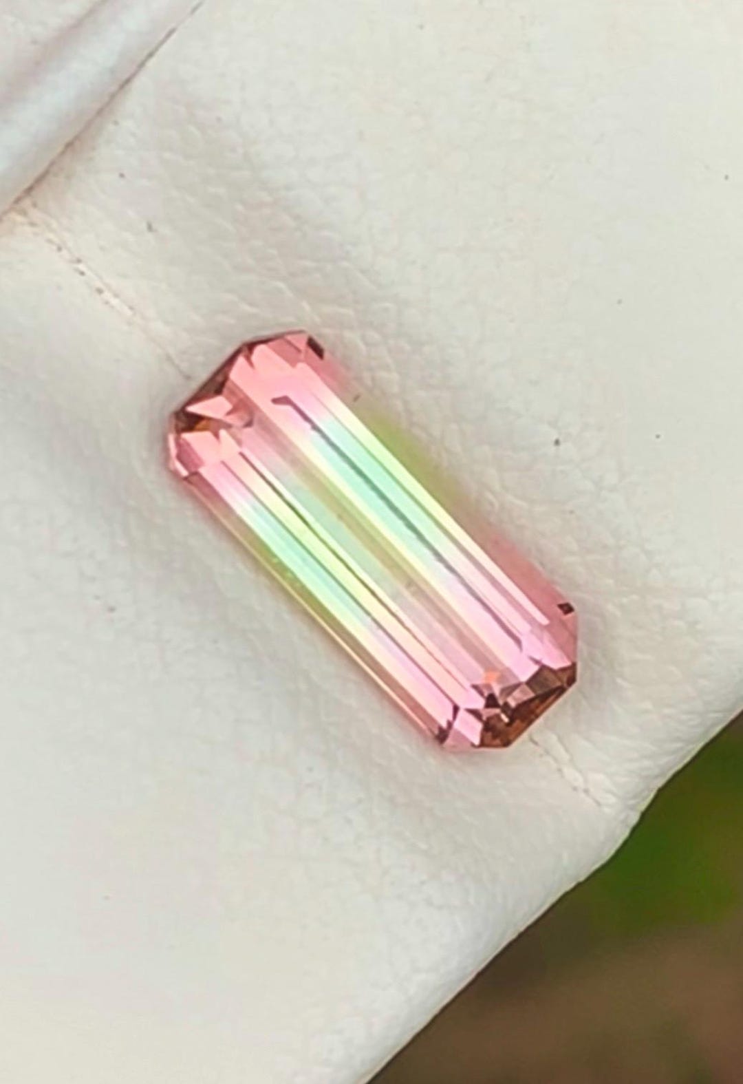 Bi-Color Tourmaline 1.85ct Faceted — Natural Bi-color (pink and green) Gemstone - photo 1