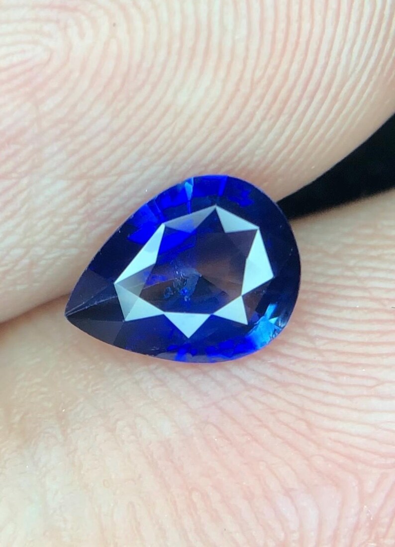 Royal Blue Sapphire 1.00ct Pear-shaped, faceted — Natural Royal blue Gemstone - photo 3