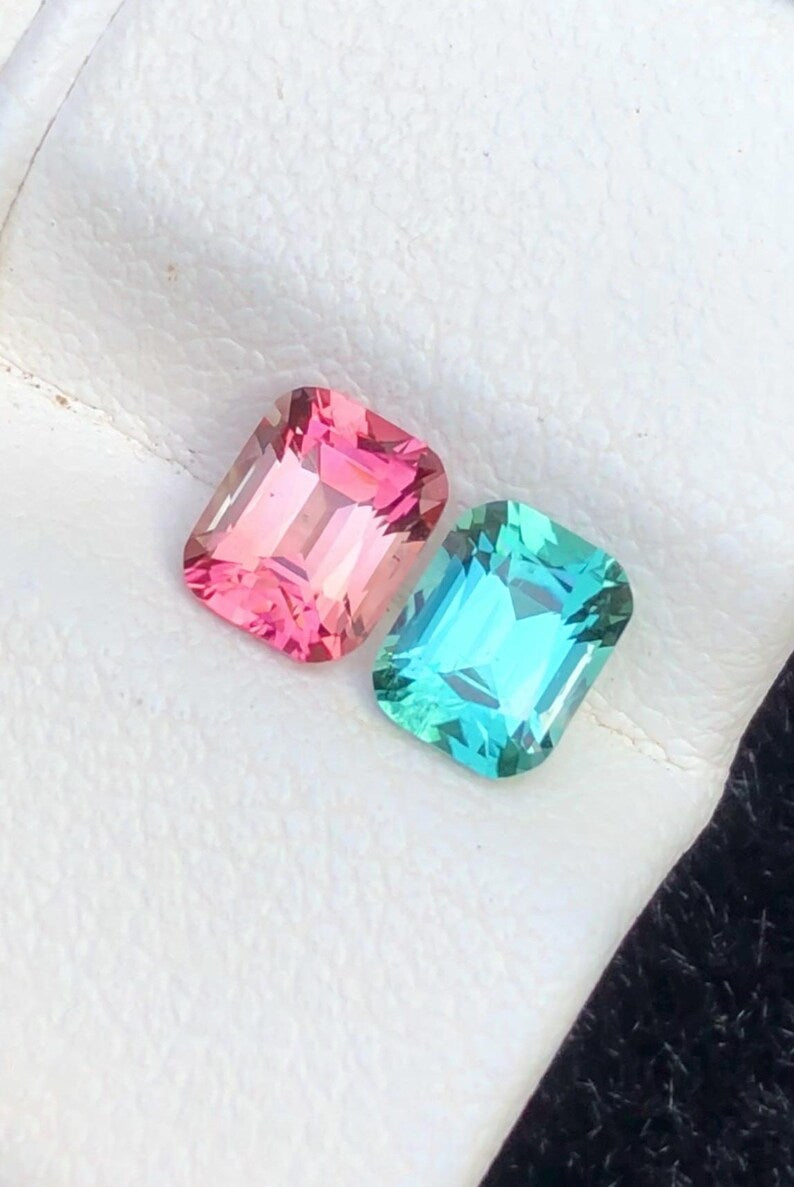 Tourmaline 1.90ct Faceted — Natural Pink & Lagoon Gemstone - photo 4