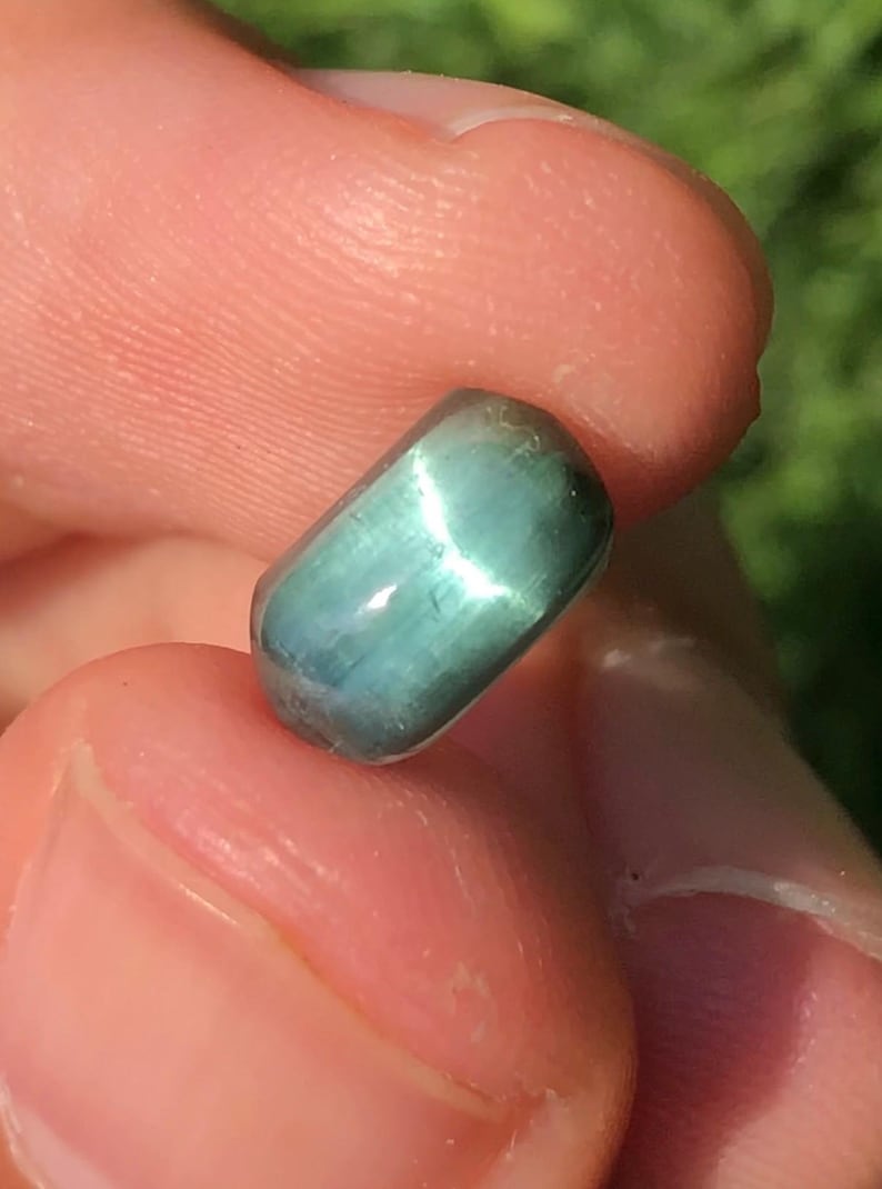 Cat's Eye Tourmaline 2.20ct Oval — Natural Teal/blue-green Gemstone - photo 2