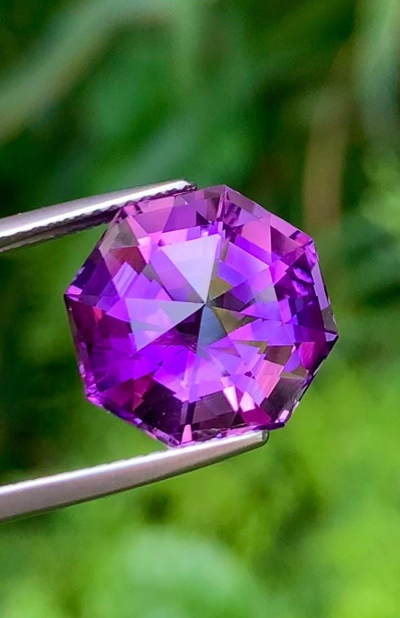 Amethyst 8.55ct Precision Faceted — Natural Rich Royal Purple Gemstone - photo 2