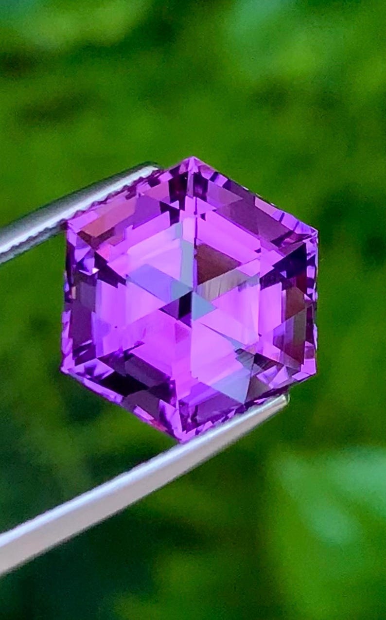 Amethyst 6.15ct Precision Faceted — Natural Rich Royal Purple Gemstone - photo 2