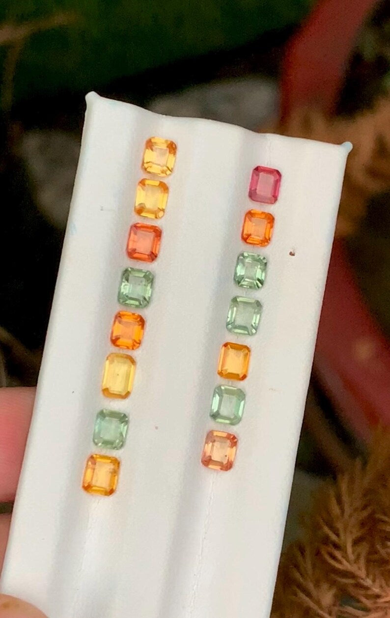 Sapphire 6.30ct Mixed Faceted Cuts — Natural Multi Color (mixed vibrant shades) Gemstone - photo 3