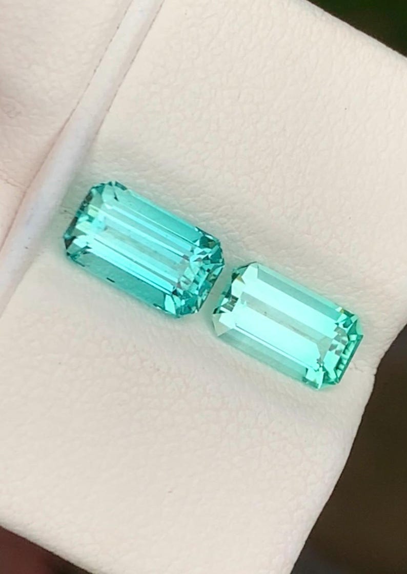 Tourmaline 3.50ct Emerald-cut (faceted) — Natural Lagoon (pink and green zoning) Gemstone - photo 6