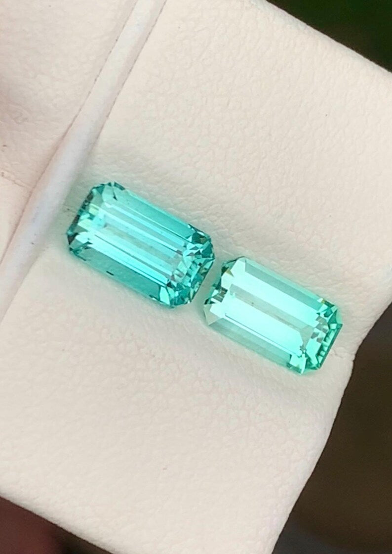 Tourmaline 3.50ct Emerald-cut (faceted) — Natural Lagoon (pink and green zoning) Gemstone - photo 5