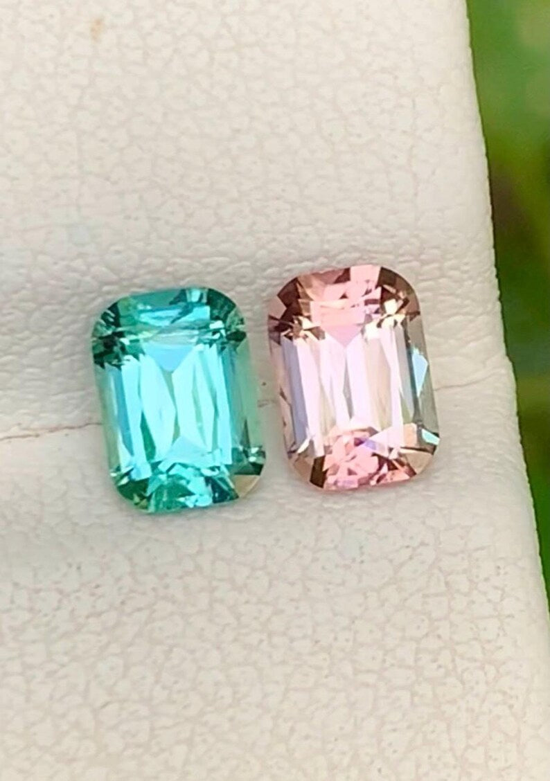 Tourmaline 1.80ct Faceted — Natural Pink & Lagoon Gemstone - photo 1