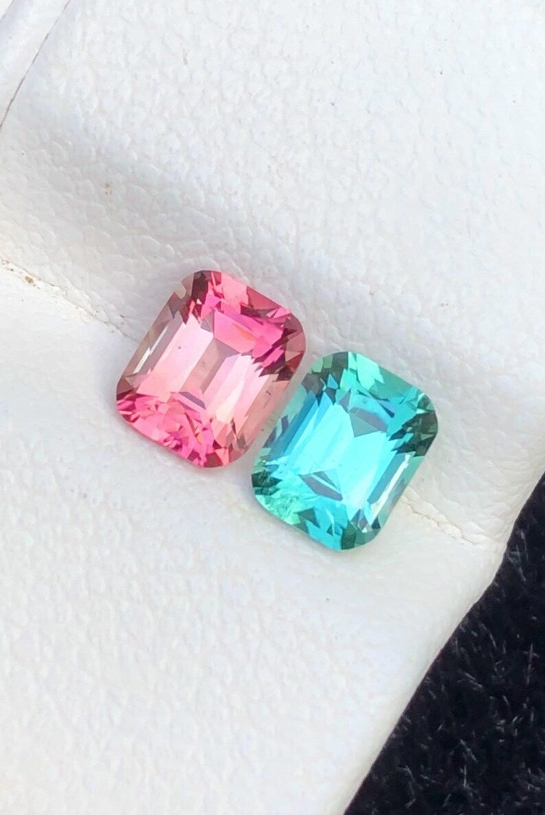 Tourmaline 1.90ct Faceted — Natural Pink & Lagoon Gemstone - photo 3