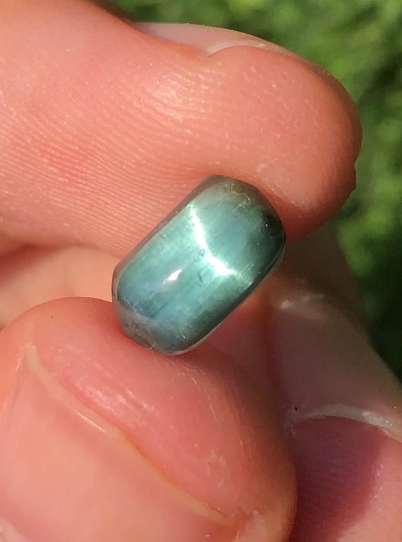 Cat's Eye Tourmaline 2.20ct Oval — Natural Teal/blue-green Gemstone - photo 3
