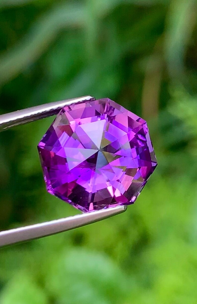 Amethyst 8.55ct Precision Faceted — Natural Rich Royal Purple Gemstone - photo 3