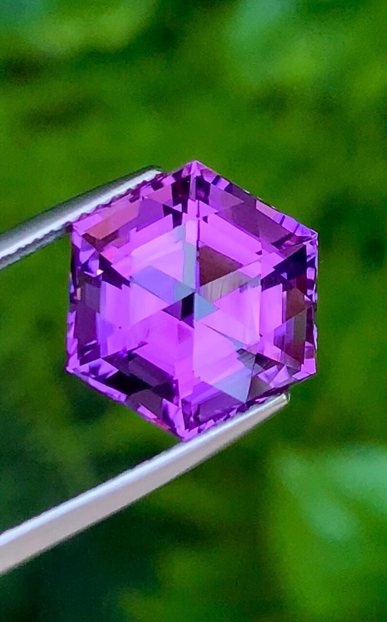 Amethyst 6.15ct Precision Faceted — Natural Rich Royal Purple Gemstone - photo 3
