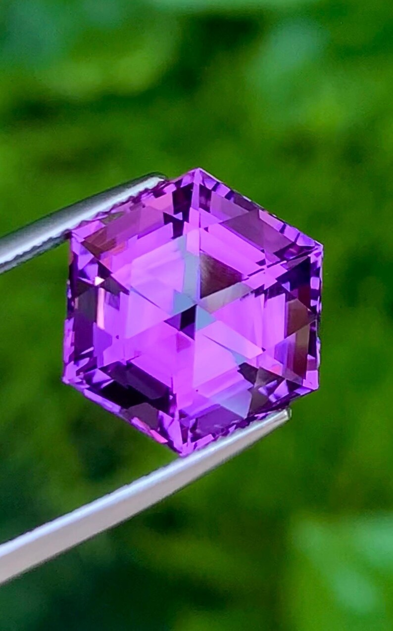 Amethyst 6.15ct Precision Faceted — Natural Rich Royal Purple Gemstone - photo 4
