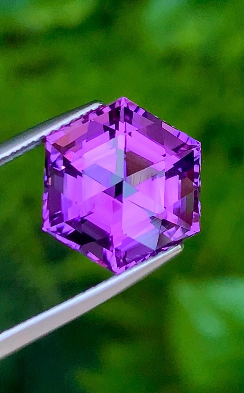 Amethyst 6.15ct Precision Faceted — Natural Rich Royal Purple Gemstone - photo 5