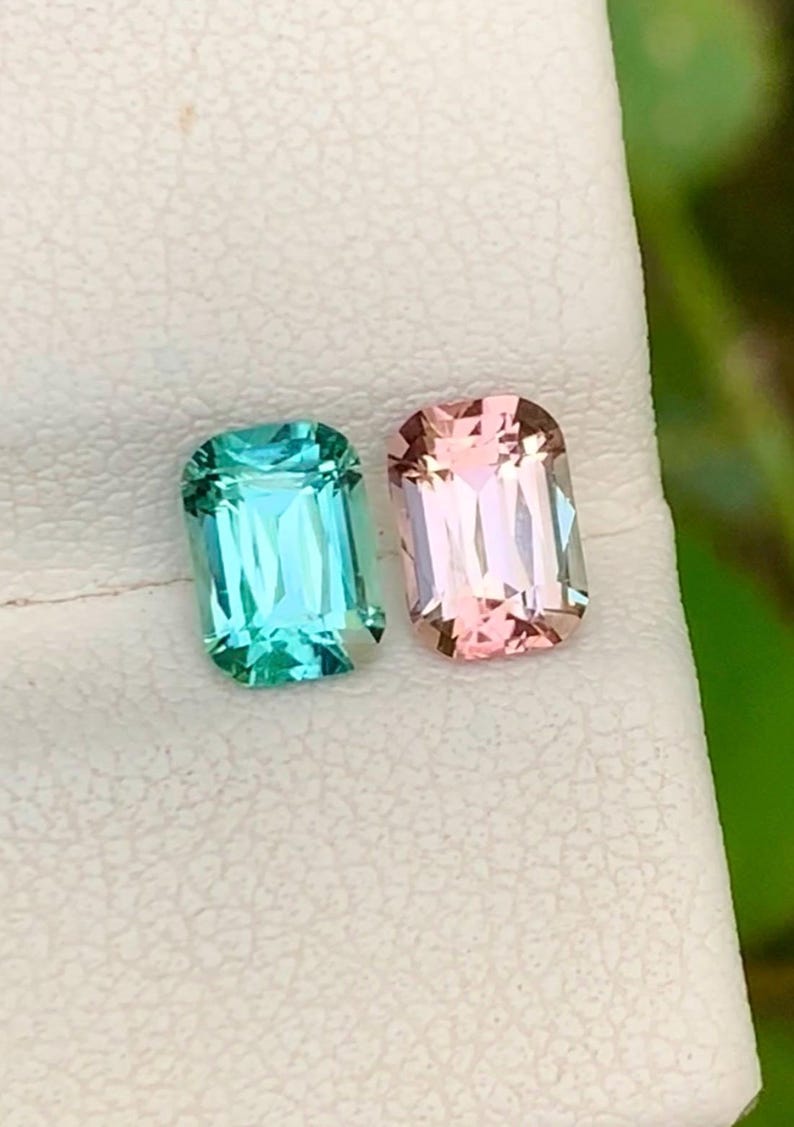 Tourmaline 1.80ct Faceted — Natural Pink & Lagoon Gemstone - photo 3