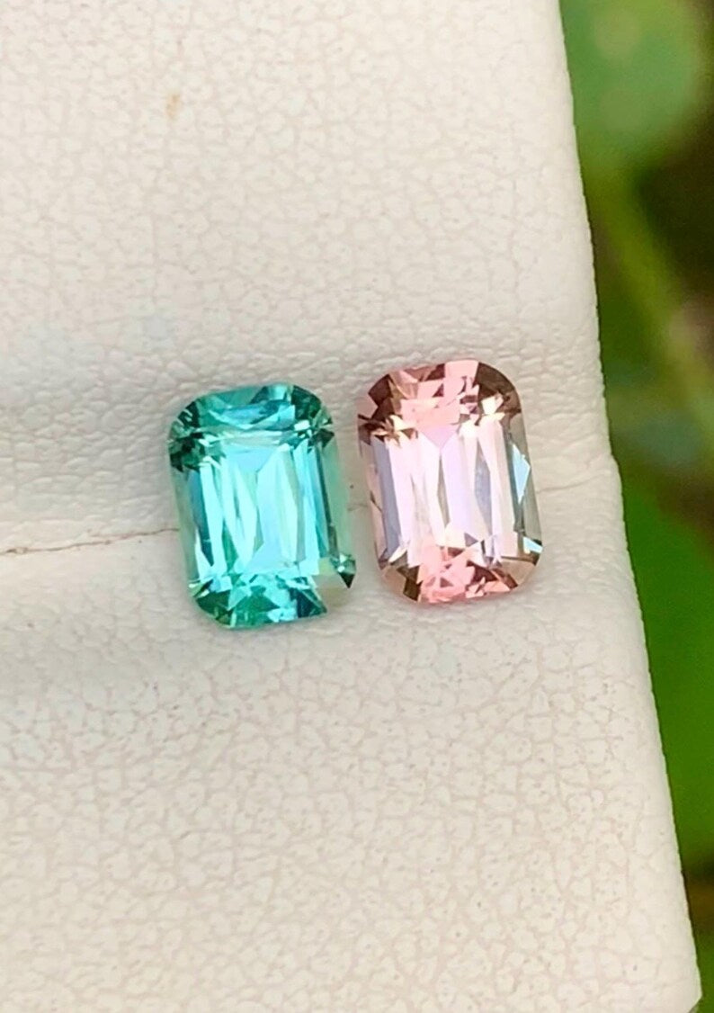 Tourmaline 1.80ct Faceted — Natural Pink & Lagoon Gemstone - photo 2