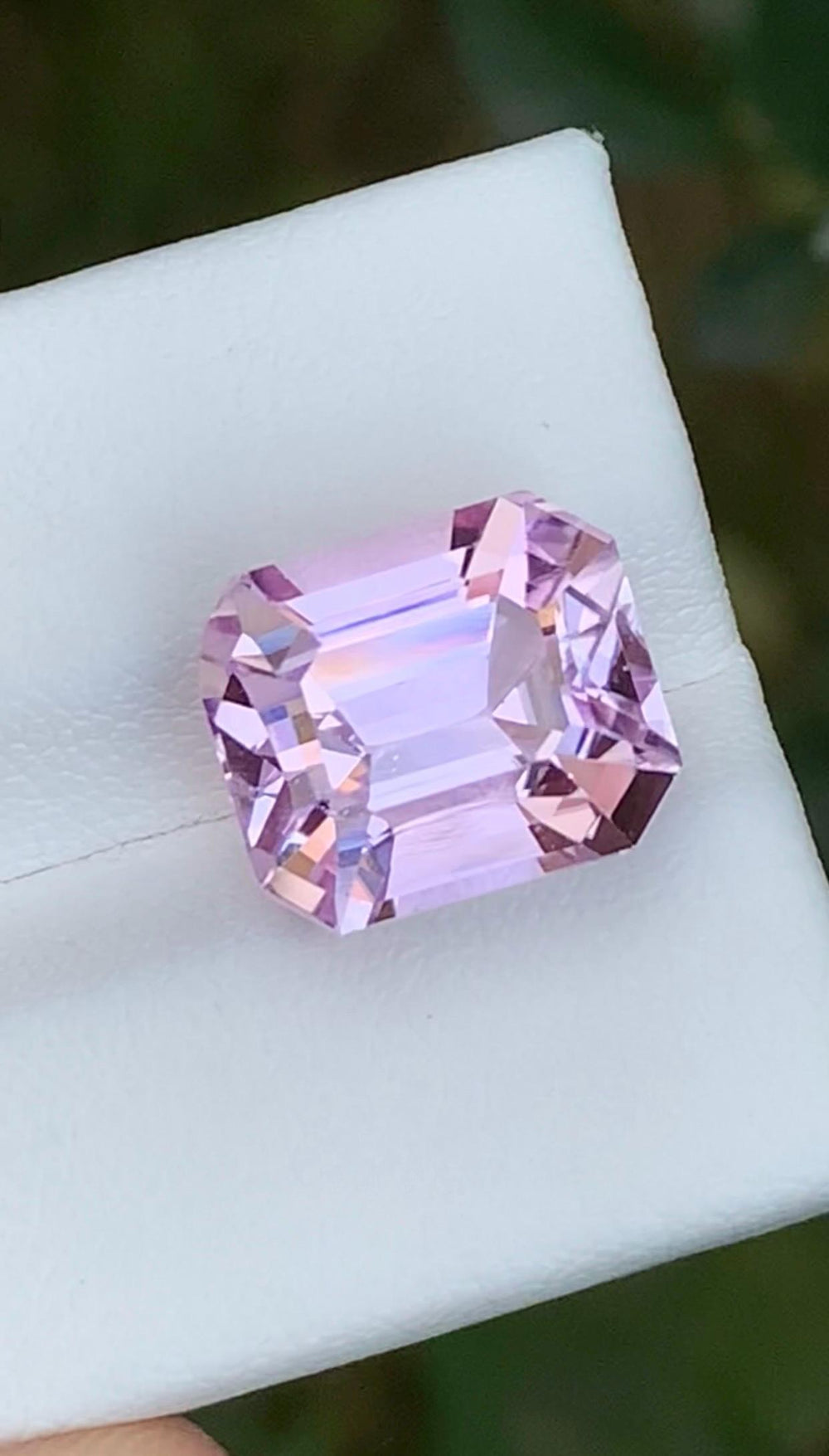 Kunzite 10.75 ct Emerald Cut — Natural Pink Gemstone