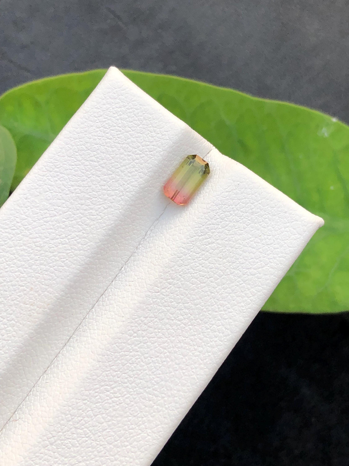 Tourmaline 0.45 ct Emerald Cut — Natural Pink & Green (bi-color) Gemstone - photo 1