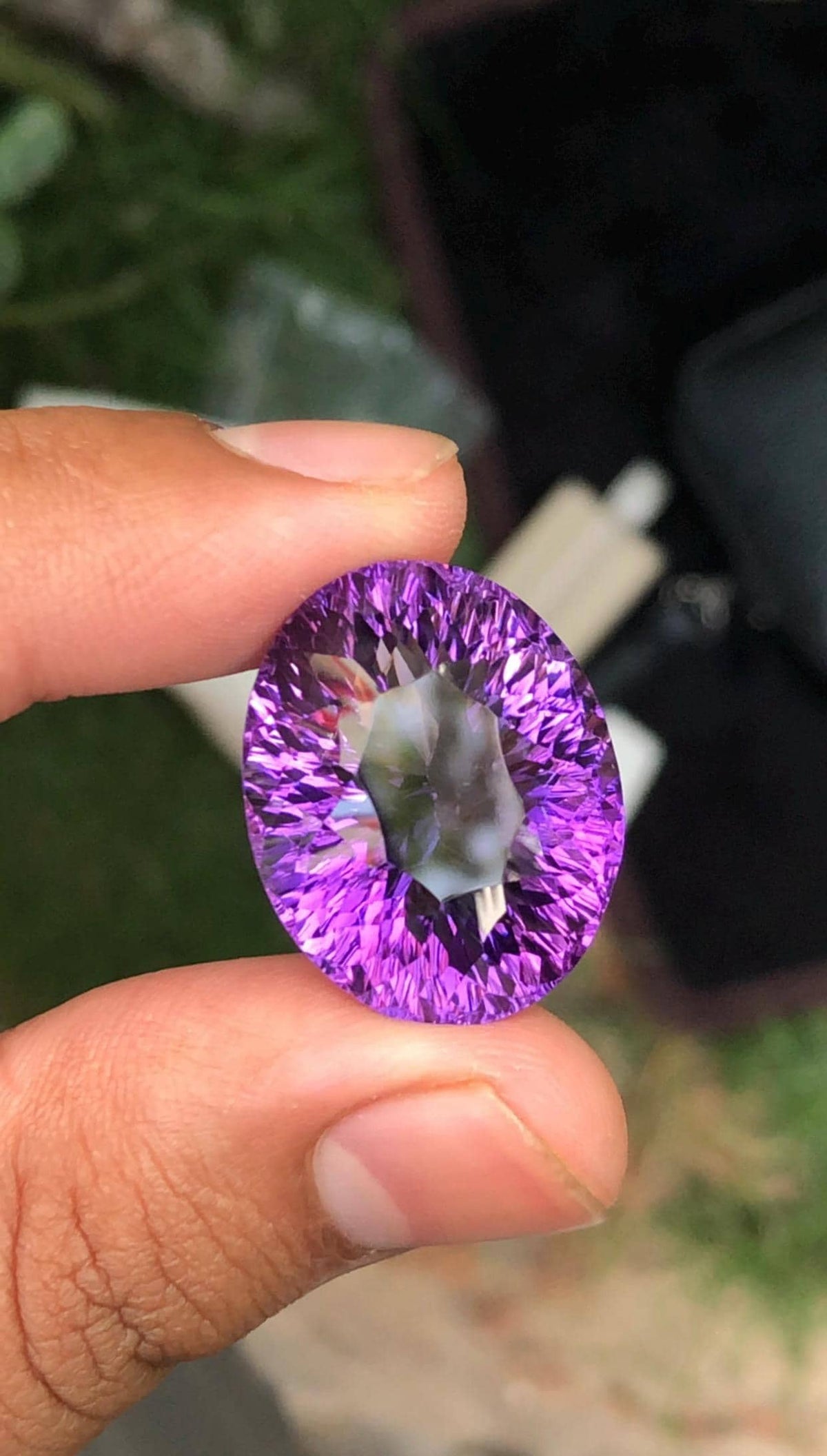 Amethyst 42.65 ct Oval Cut — Natural Deep Purple Gemstone - photo 1