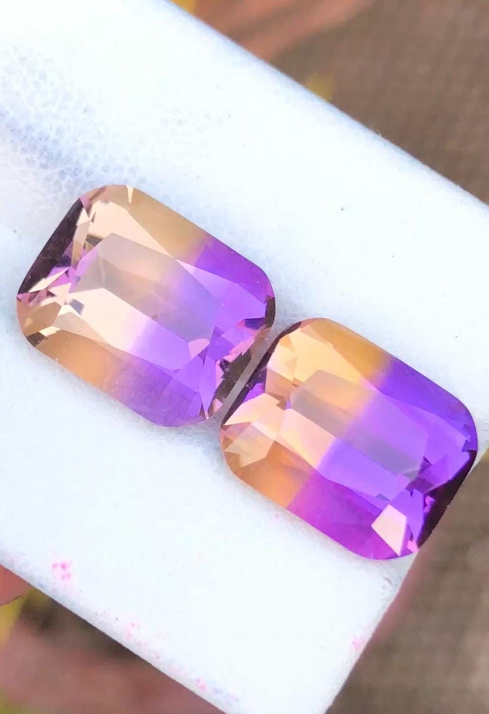 Ametrine 16.10ct Faceted — Natural Purple & golden yellow Gemstone - photo 1