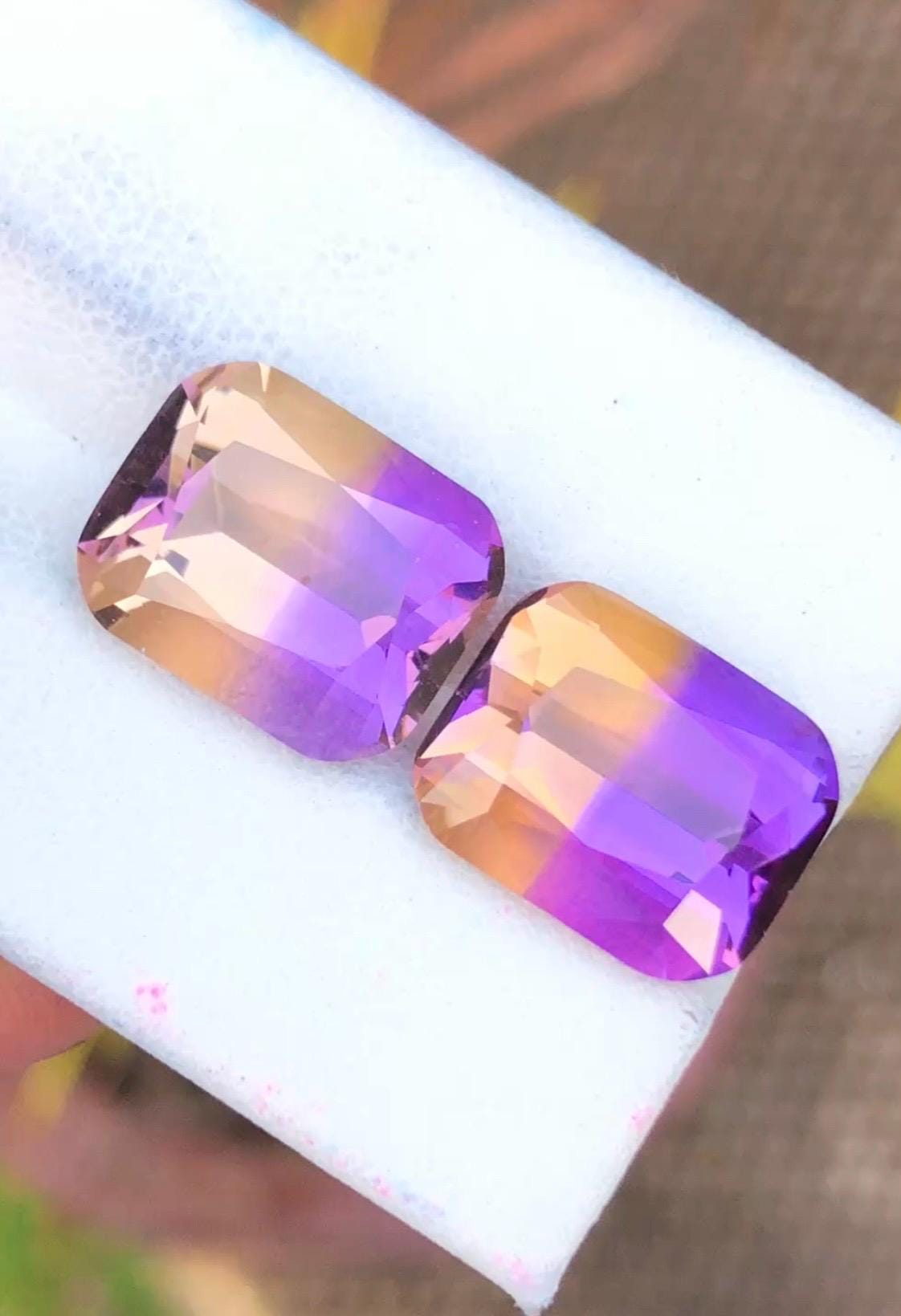 Ametrine 16.10ct Faceted — Natural Purple & golden yellow Gemstone - photo 4