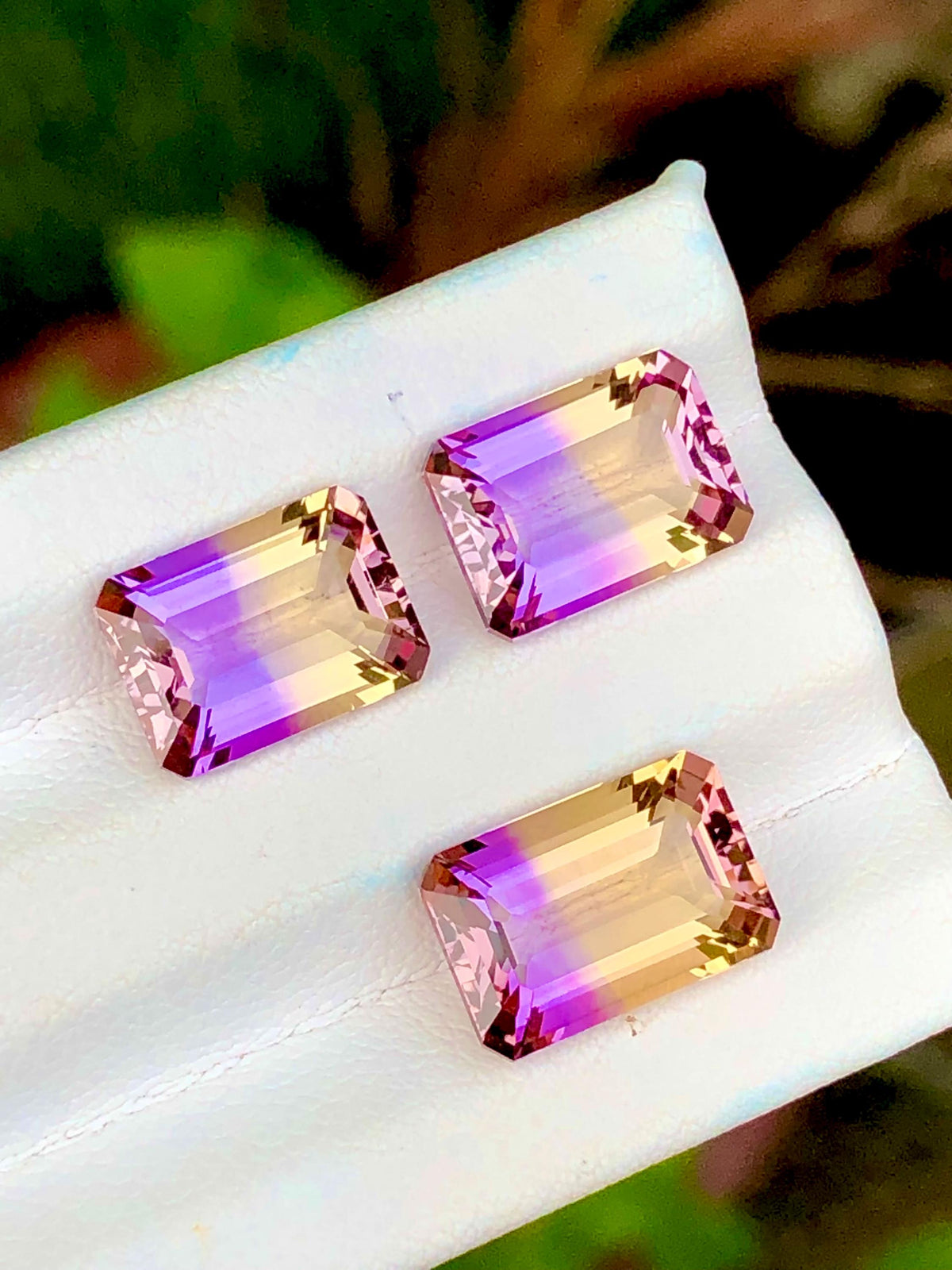 Ametrine 11ct Emerald Cut — Natural Purple & Golden Yellow Gemstone - photo 2