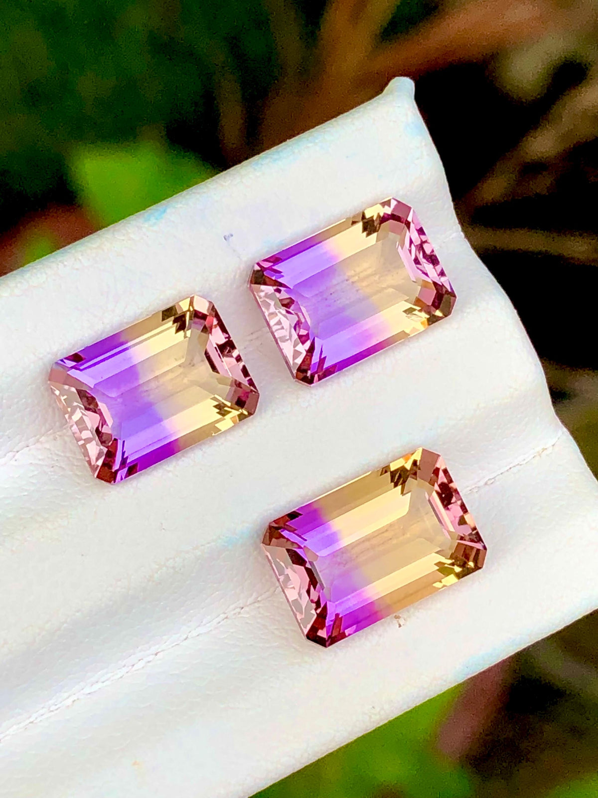 Ametrine 11ct Emerald Cut — Natural Purple & Golden Yellow Gemstone - photo 5